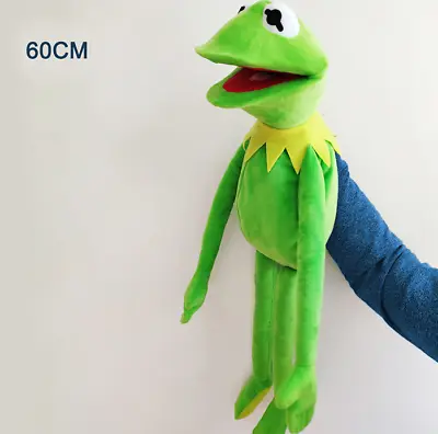 60cm Kermit Frog Stuffed Animals Hand Puppet  Plush Toy Kids Stuffed Toys • $23.99