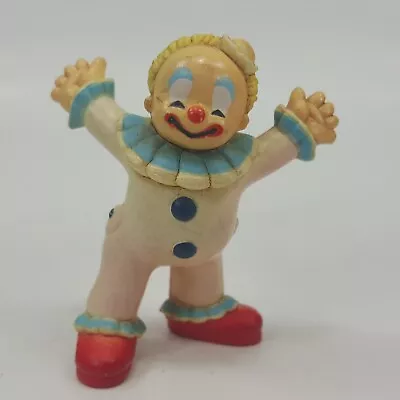 Enesco 2.5  Miniature Vinyl Circus Clown Figurine Vintage /w  Sticker WKHJW • $5