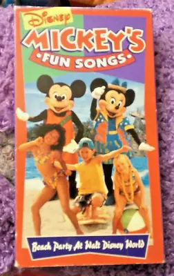 Disney Sing Along Songs VHS MICKEY'S  FUN SONGS HTF BEACH PARTY FREE SHIPPING • $19.95