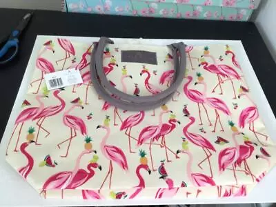 Sara Miller For Waitrose Pink Flamingo  Shopper Shopping Tote Beach Bag Bnwt • £15.99