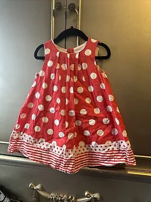 Next Girls 18-24 Months Red White Spot Summer Dress Holiday  • £3.75