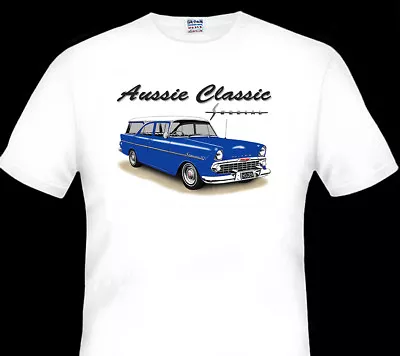 1962  Holden  Ek Station Wagon  Quality  White  Tshirt  (9 Car Colours)  Big Fit • $36