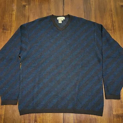 Tricots St Raphael Collection Pullover Sweater - Vneck - Vintage - Wool - XL • $11.50