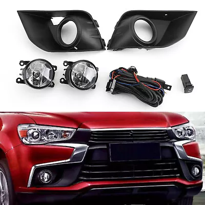 1 Pair Front Bumper Fog Light Kit Bulbs For 16-18 Mitsubishi Outlander Sport ASX • $53.94