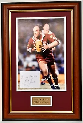 $69.99 • Buy Wally Lewis Signed The King Action Photo Framed QLD  Maroons Legend Memorabilia