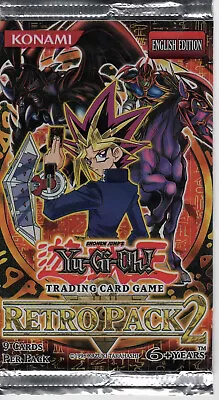 Used Flawed Condition Yugioh EMPTY Retro Pack 2 Booster Foil Wrapper • £59.37