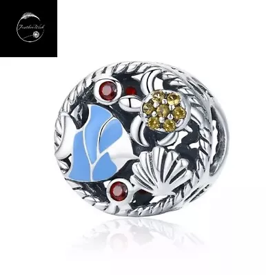 Sea Turtle And Fish Animal Bead Charm Genuine 925 Sterling Silver For Bracelets  • £16.99