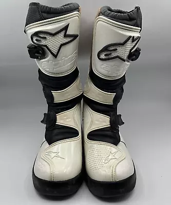 Alpine Alpinestars Tech 4S MX ATV Motocross Boots US Size 7 EUR 40.5 WHITE • $94.99