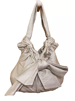 MARC ECKO Silver Bow Shoulder Handbag - New Never Used - Excellent Condition! • $35