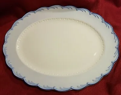 LENOX 16  Cream Blue Oval Serving Platter CHELSEA FAIR Design By LOUISE LE LUYER • $39.90