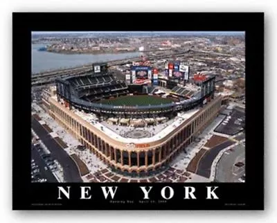 Citi Field: New York Mets Opening Day 2009 Flushing Mike Smith Aerial Views 8x12 • $15.14