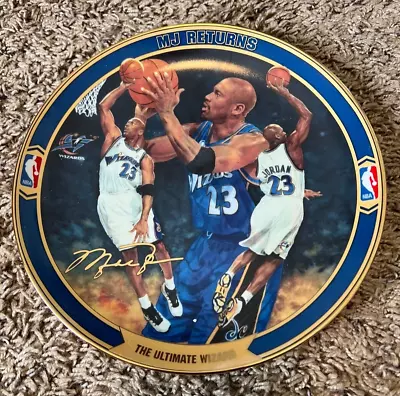 Michael Jordan Collectors Basketball Plate MJ RETURNS The Ultimate Wizard W/ COA • $16.99