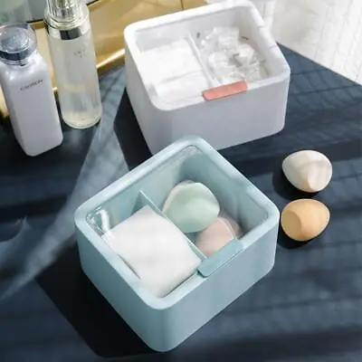 Swab Canisters Q-tip Holder Cotton Balls Dispenser Box Makeup Pads Container • $20.78