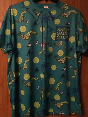 Margaritaville Run - “Salt! Salt! Salt!”- Turquoise Shirt - Polyester - Adult XL • $35