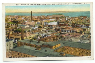 $2.65 • Buy Bird's Eye View Showing Brigantine Island Atlantic City NJ Postcard New Jersey