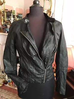 Muubaa Designer Real Leather Biker Jacket • $37.88