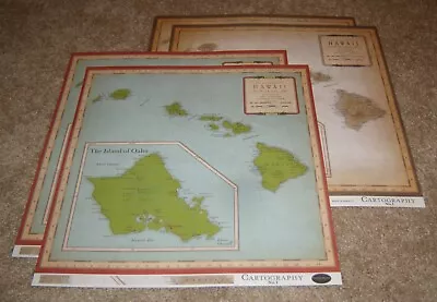Carta Bella 12x12 Double Sided Scrapbook Papers(4) ~ Travel Map......Hawaii • $2.99