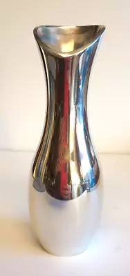 1998 NAMBE STUDIO 7  Silver Alloy Metal Bud Vase #6181 Modern Design • $24