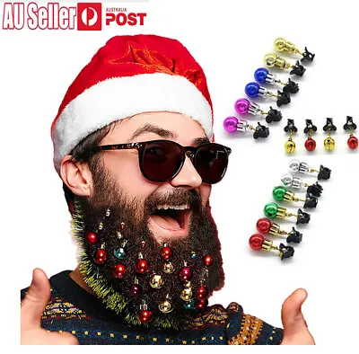16X Christmas Beard Decoration Santa Claus Beard  Bells Clip Ornament • $12.99