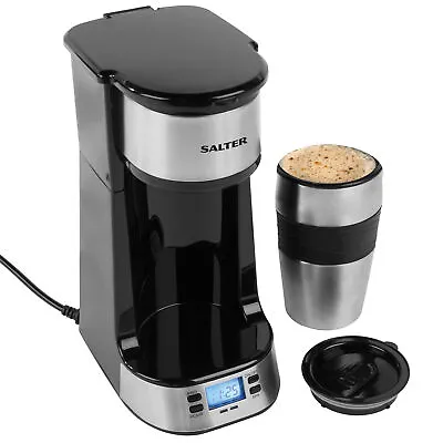 Salter Digital Coffee Maker To Go Fresh Filter Coffee Machine Travel Mug 420 Ml • £32.99