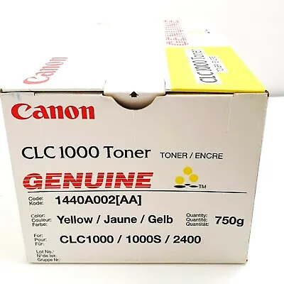 Canon CLC1000 YELLOW TONER For 1000 S 2400 - 1440A02 750g Net Wt GENUINE • £25