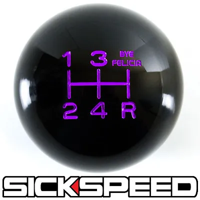 Black/purple Bye Felicia Shift Knob For 5 Speed Short Throw Shifter 12x1.25 S03 • $33.90