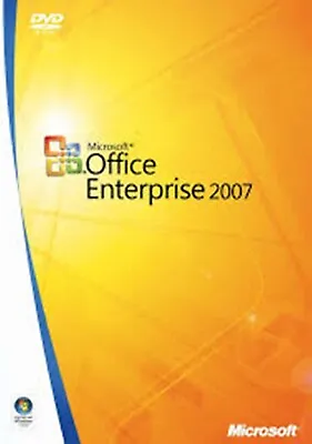 Microsoft Office Enterprise 2007 Full Version W/ Key & License = NEW = • $39.98