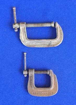 Lot Of 2 Vintage Small C Clamps B & C Co. No. 142 And Unbreakable • $14.95