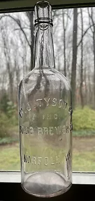 $199.99 • Buy 1900s W.J. TYSON COMPANY WHISKEY BOTTLE, BREWER STREET, NORFOLK, VA, ATTIC MINT