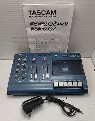 Tascam Porta02 Ministudio Analog Cassette Recorder MK2 W Man Pwr Supply Tested • $159.99