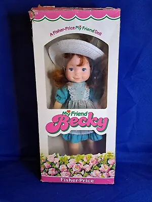 Fisher Price Vinyl Doll My Friend BECKY DOLL 218 16  1982  New Damaged Box  • $42.49