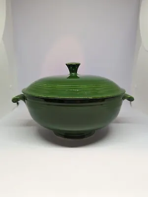 Vintage Fiestaware Rare Forest Green Covered Casserole Dish By Homer Laughlin • $99.99