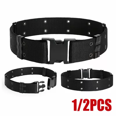 Men's Military Tactical Belt Adjustable Buckle Gun Belt Quick Release Army Belts • $8.99