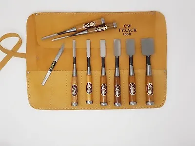 Oire Nomi Japanese Bench Chisel Set Carpenters Chisels 9pc Set In Leather Roll • £210