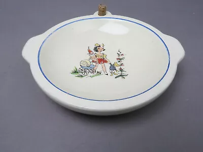 Plate To Keep Warm Porridge Dishes Plate Base Fireproof With Handles Girl Bear • £12.29