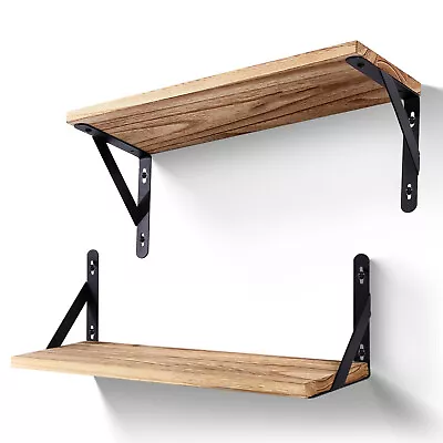 £12.49 • Buy 2X Floating Shelves Capacity Hanging Wall Shelves Storage Organiser Home Office