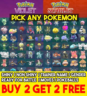 $1.75 • Buy Pokemon Scarlet And Violet SHINY Pokemon With 6IV & Battle Ready!! BUY 2 GET 2!