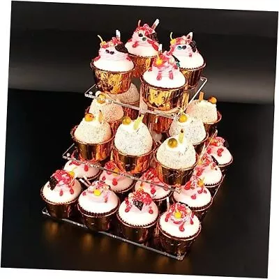  3 Tier Cup Cake Tower Stand Acrylic Cupcake Stand For Wedding Baby Square • $23.33