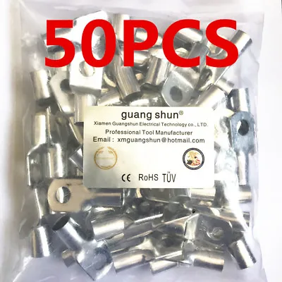 50PCS New Tinned Copper Cable Lugs Terminals AWG Battery Marine Cable Wire • $87