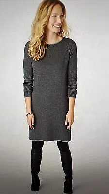 NWT J.Jill Sweater Dress  Stylish Houndstooth SZ Large Petite Dark Grey/Black • $46