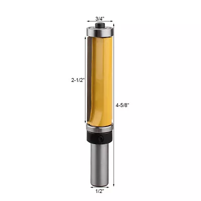 £15.47 • Buy 1/2  Shank Pattern Flush Trim Router Bit 2-1/2  Cutter Top & Bottom Bearing Tool