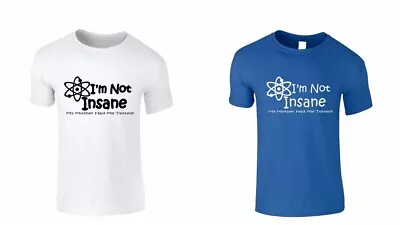 The Big Bang Theory 'I Am Not Insane' T-Shirts Set - Blue & White - Xmax • £4.99