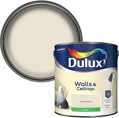 £19.79 • Buy Dulux Emulsion Silk Paint ALL COLOURS 2.5L - Walls & Ceiling Free Shipping UK