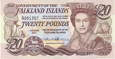 20 Pounds Falkland Islands Prefix B (Ref. Pick 19) • £21