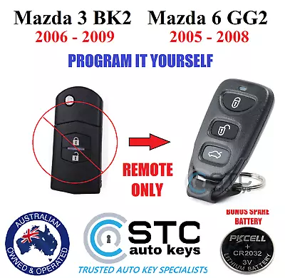For Mazda 3 Bk2 Mazda 6 Gg2 Remote Control Key  Fob 2005 2006 2007 2008 2009 • $34.98