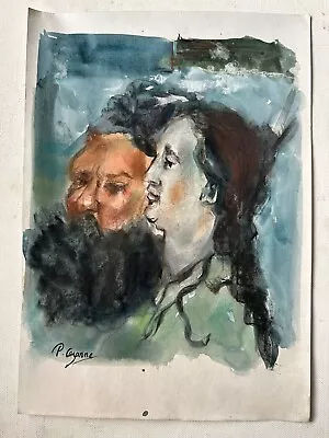 Paul Cézanne Painting On Paper (handmade) Signed And Printed Mixed Media Vtg Art • £102.18