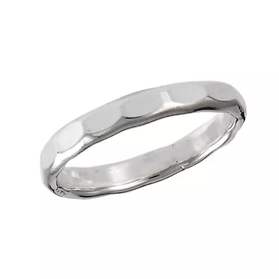 Men's Hammered Wedding Ring .925 Sterling Silver Stackable 2mm Band Sizes 1.5-9 • $10.89