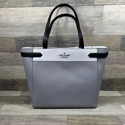 Kate Spade New York Staci Leather Laptop Tote Bag Large Nimbus Gray Zip • $288.72