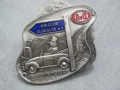 Vintage German VOLKSWAGEN VW CLUB BAD OLDESLOE 1964 STORMARN RALLYE Badge • $295