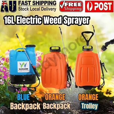 Backpack/Trolley Electric Sprayer 16L Garden Farm Chemical Spray Rechargeable • $69.99